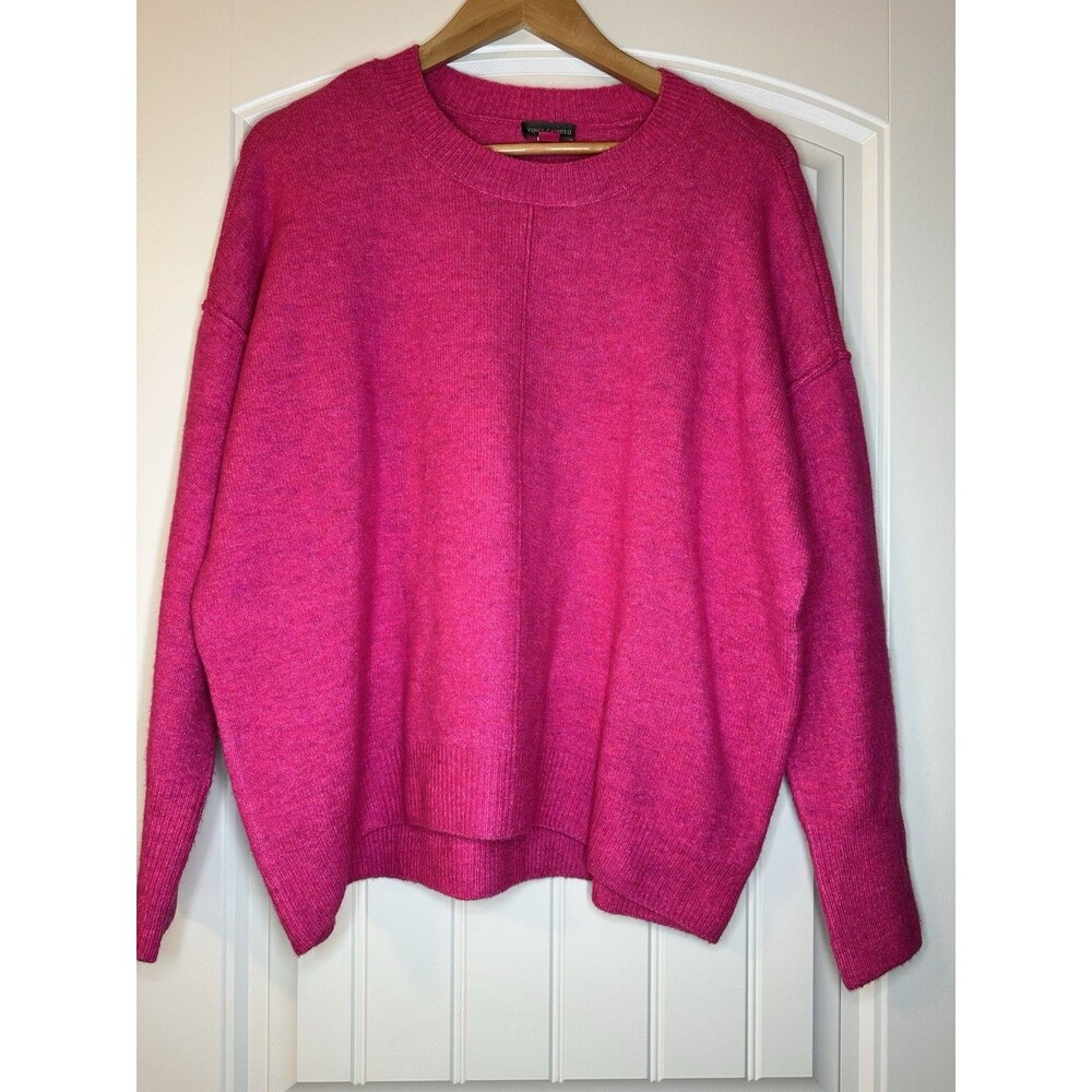 Vince Camuto Women Sweater Sz M Pink Paradox Center Seam Cozy Comfy SoftAF Femme